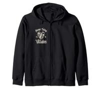 Siempre me estoy enamorando de los villanos, amantes de las calaveras con forma de corazón y alambre de púas Sudadera con Capucha