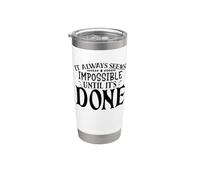 Siempre parece imposible hasta que se hace motivador Vaso térmico de acero inoxidable de doble pared