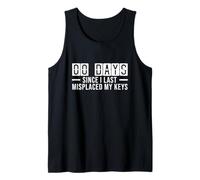 Siempre perdiendo cosas fuera de lugar 0 días desde que perdí llaves Camiseta sin Mangas
