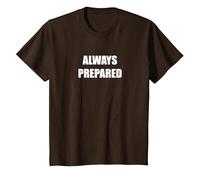 Siempre Preparado Camiseta, Niños, Marrón, 12 años