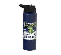 Siempre sé tú mismo a menos que puedas ser un cocodrilo Stainless Steel Insulated Water Bottle