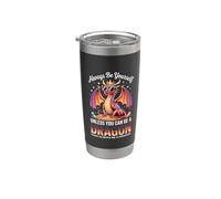 Siempre sé tú mismo a menos que puedas ser un dragón Vaso térmico de acero inoxidable de doble pared