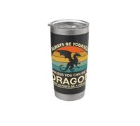 Siempre sé tú mismo a menos que puedas ser un dragón Vaso térmico de acero inoxidable de doble pared