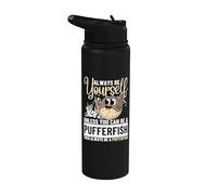 Siempre sé tú mismo a menos que puedas ser un pez globo Stainless Steel Insulated Water Bottle