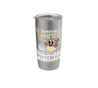 Siempre sé tú mismo a menos que puedas ser un pez globo Vaso térmico de acero inoxidable de doble pared
