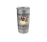 Siempre sé tú mismo a menos que puedas ser un pez globo Vaso térmico de acero inoxidable de doble pared