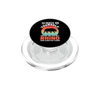 Siempre sé tú Mismo Rhino Sunset para los Amantes de los rinocerontes PopSockets PopGrip para MagSafe
