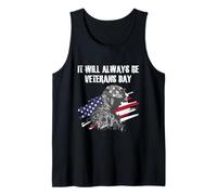 Siempre será el Día de los Veteranos en honor a la bandera estadounidense Camiseta sin Mangas