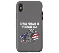Siempre será el Día de los Veteranos en Honor a la Bandera Estadounidense Carcasa para iPhone X/XS