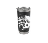 Siempre seré tu mayor Fan Baseball Vaso térmico de acero inoxidable de doble pared
