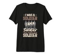 Siempre seré un Soldado, un Veterano Masculino Vintage Camiseta Premium