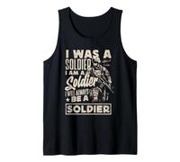 Siempre seré un Soldado, un Veterano Masculino Vintage Camiseta sin Mangas