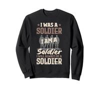 Siempre seré un Soldado, un Veterano Masculino Vintage Sudadera