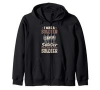 Siempre seré un Soldado, un Veterano Masculino Vintage Sudadera con Capucha