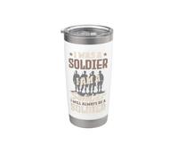 Siempre seré un soldado, un veterano masculino vintage Vaso térmico de acero inoxidable de doble pared