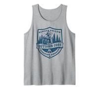 Siempre SIGA el código al Aire Libre Retro Scouting Sostenibilidad Camiseta sin Mangas
