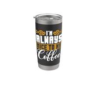 Siempre soy amable con mi café Conciencia de ansiedad Salud mental Vaso térmico de acero inoxidable de doble pared