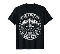 Siempre tome la ruta escénica al aire libre Aventura Vi Camiseta