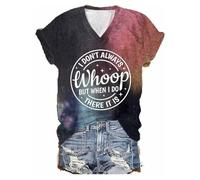 Siempre whoop, pero cuando hago camisa, no siempre jadeo camiseta para mujer, Azul y rosa., M