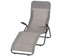Siena Garden Anco Tumbona Plegable Marrón Antracita Taupe Acero Textil