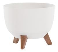 SIENA GARDEN Maceta Macetero OSLO Blanco 29 × 23 cm