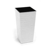 Siena Garden Macetero Niza, plástico, 25 cm, Color Blanco