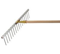 Siena Garden Rastrillo de Metal Ligero de 62 cm, 16 Dientes, Ajustable