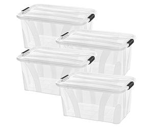 Siena Home Anzio - Caja de almacenaje (14 L, 4 unidades)