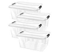 Siena Home Anzio - Caja de Almacenaje (21 L, 4 unidades), Cajas de Almacenamiento, Contenedores de Almacenamiento