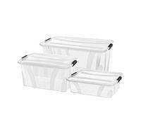 Siena Home Anzio - Caja de almacenaje (3 unidades, 7 L, 14 L, 32 L)