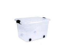 Siena Home Anzio - Caja de almacenaje (40 L, con ruedas y tapa)