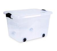 Siena Home Anzio - Caja de almacenaje con ruedas y tapa (60 L)
