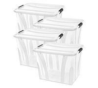 Siena Home Anzio - Cajas de Almacenaje, Cajas de Almacenamiento, Contenedores de Almacenamiento (55 L, 4 unidades)