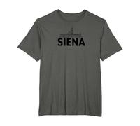 Siena Italia Ciudad Skyline Silueta Esquema Bosquejo Camiseta, Hombre Tallas Grandes, Asfalto, 6X Alto