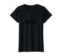 Siena Italia Ciudad Skyline Silueta Esquema Bosquejo Camiseta, Mujer, Negro, 3XL