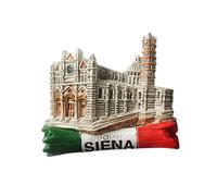 Siena Italy - Imán de recuerdo para nevera en 3D, hecho a mano, de resina, para decoración del hogar y la cocina