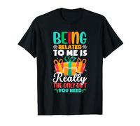 Siendo Relacionado con Mí Divertidos Pijamas De Navidad Familia Camiseta gráfica económica