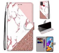SIENIANLINE Funda para Samsung Galaxy A21s, Funda Samsung Galaxy A21s con Tapa Magnético, Cuero Premium Flip Folio Carcasa Case para Galaxy A21s