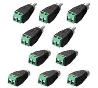 SIENOC 5 x Macho +5x femenino RCA enchufe masculino de AV Terminal roscado del conector enchufable