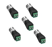 SIENOC BNC Enchufe Macho a Adaptador de Bloque de terminales para cámaras de vídeo CCTV Conector (5 Piezas)