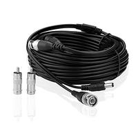 SIENOC DC Power Cable cámara de seguridad CCTV Video Power Wire BNC RCA cuerda DVR Negro 10M