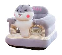 Siéntame Asiento en el Piso para bebés Lindo hámster Peluche para bebés Sill up con algodón no Deslizante de algodón Relleno con Cremallera Asiento con Cremallera, 17.7x17.7x17.7in