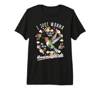 Siéntate en mi Porche y mira el Divertido Amante de los colibríes Camiseta Premium