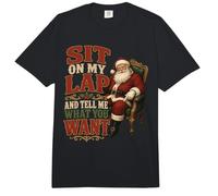 Siéntate en mi Regazo Dime lo Que Quieres Navidad Comfort Colors Adult Heavyweight T-Shirt