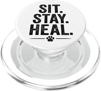 Siéntate. Quédate. Cura. Estilo vintage de terapia para mascotas. PopSockets PopGrip para MagSafe