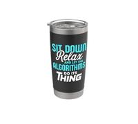siéntate, relájate y los algoritmos hacen lo suyo Vaso térmico de acero inoxidable de doble pared