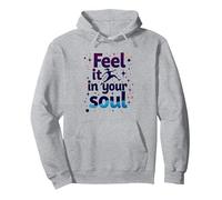 Siéntelo en tu Alma: Persigue Tus sueños inspiradores Sudadera con Capucha, Unisex para Adultos, Gris Jaspeado, XXL