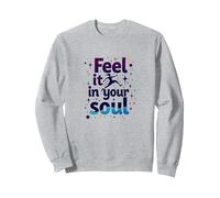 Siéntelo en tu Alma: Persigue Tus sueños inspiradores Sudadera, Unisex para Adultos, Gris Jaspeado, M