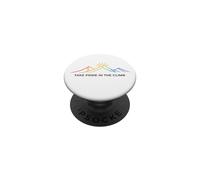 Siéntete Orgulloso de la Escalada Rainbow Mountain Hiking PopSockets PopGrip Adhesivo