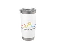 Siéntete orgulloso de la escalada Rainbow Mountain Hiking Vaso térmico de acero inoxidable de doble pared